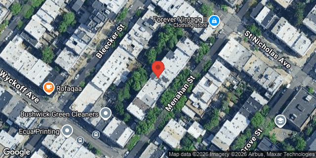 Aerial map of 377 MENAHAN STREET, Brooklyn