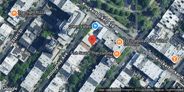 Aerial map of 1142 WILLOUGHBY AVENUE, Brooklyn
