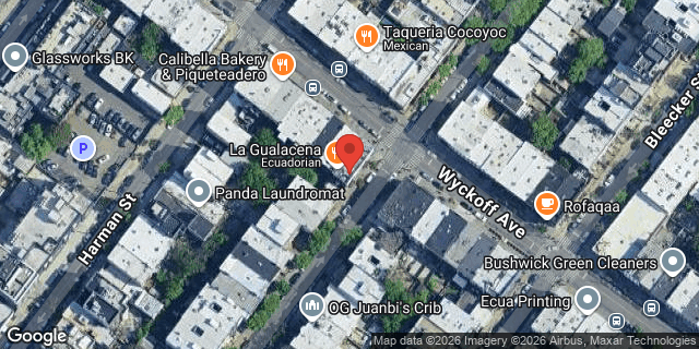 Aerial map of 180 WYCKOFF AVENUE, Brooklyn