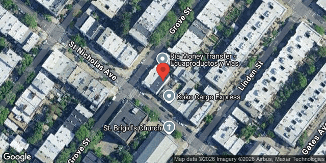 Aerial map of 2-83 ST NICHOLAS AVENUE, Queens