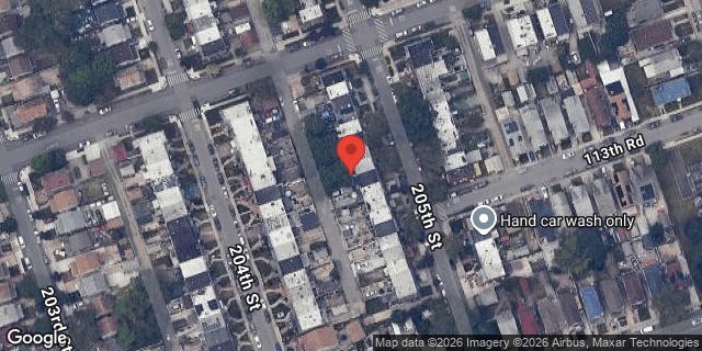 Aerial map of 113-16 205 STREET, Queens