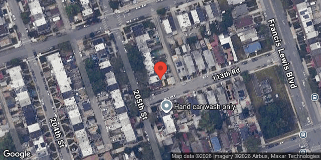 Aerial map of 113-19 205 STREET, Queens