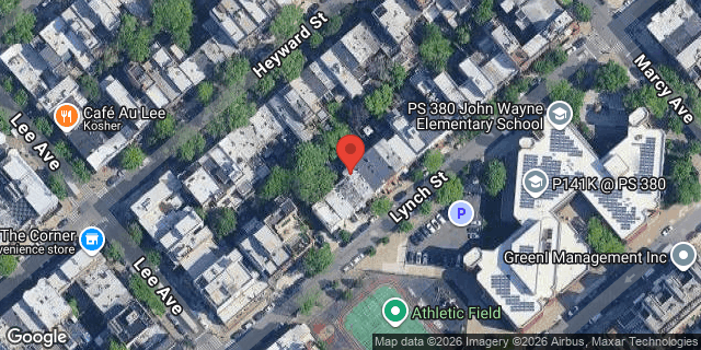 Aerial map of 111 LYNCH STREET, Brooklyn