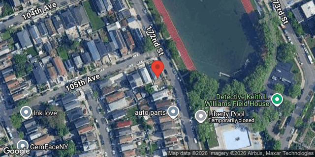 Aerial map of 171-42 105 AVENUE, Queens