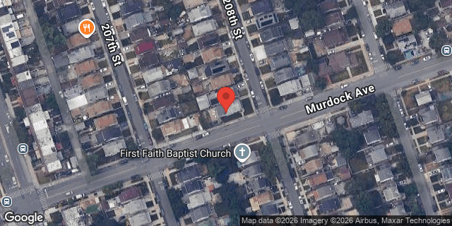 Aerial map of 113-44 208 STREET, Queens