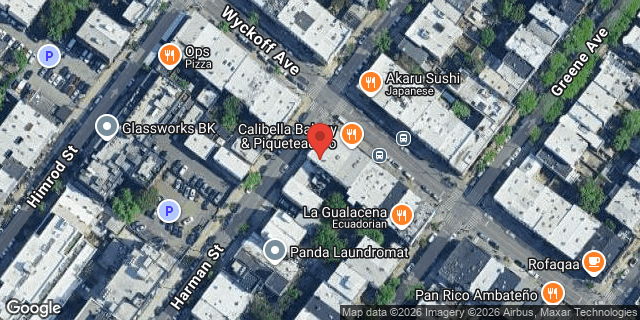 Aerial map of 162 WYCKOFF AVENUE, Brooklyn