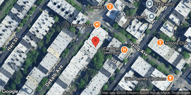 Aerial map of 1532 DEKALB AVENUE, Brooklyn
