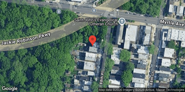 Aerial map of 82-54 88 PLACE, Queens