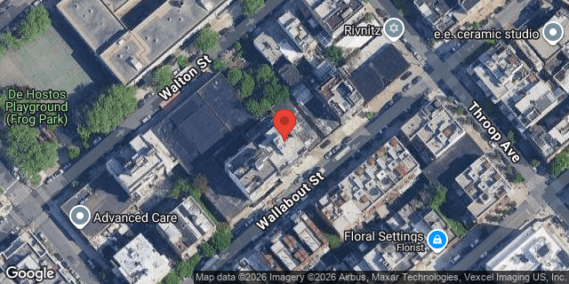 Aerial map of 301 WALLABOUT STREET, Brooklyn