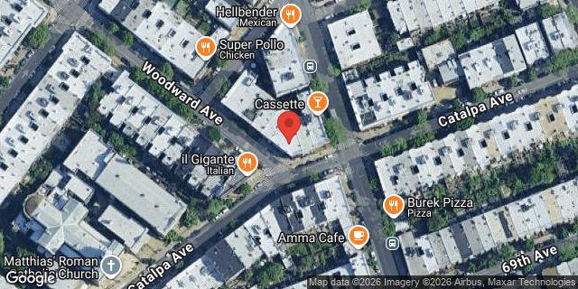Aerial map of 885 WOODWARD AVENUE, Queens