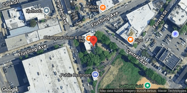 Aerial map of 942 FLUSHING AVENUE, Brooklyn