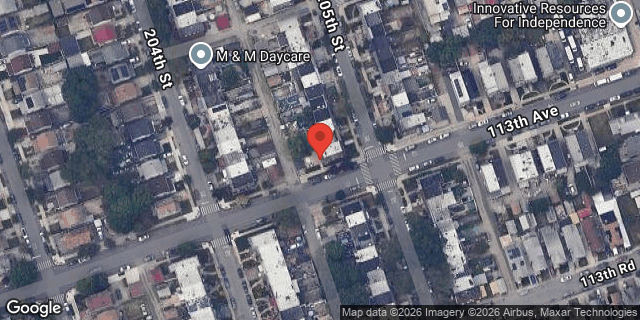 Aerial map of 112-50 205 STREET, Queens
