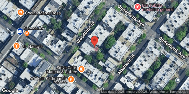 Aerial map of 1818 WOODBINE STREET, Queens