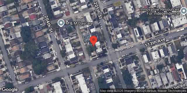 Aerial map of 112-46 205 STREET, Queens