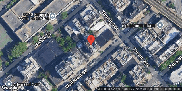 Aerial map of 311 WALLABOUT STREET, Brooklyn