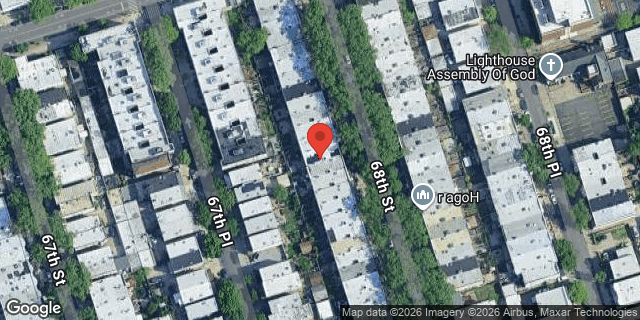 Aerial map of 71-28 68 STREET, Queens