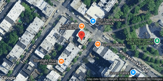 Aerial map of 236 KNICKERBOCKER AVENUE, Brooklyn