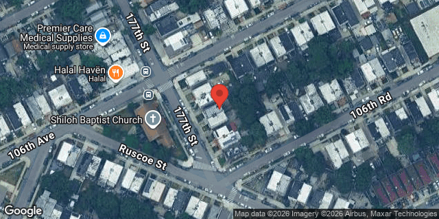 Aerial map of 106-09 177 STREET, Queens
