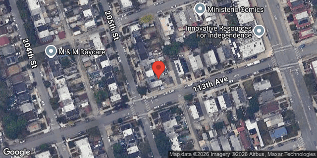 Aerial map of 112-47 205 STREET, Queens