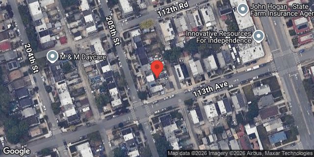 Aerial map of 112-45 205 STREET, Queens