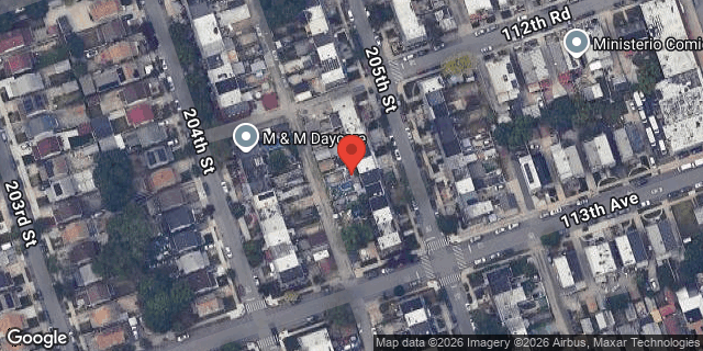 Aerial map of 112-38 205 STREET, Queens
