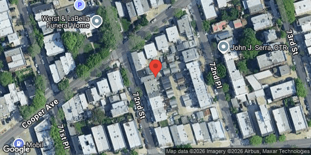 Aerial map of 72-09 72 STREET, Queens
