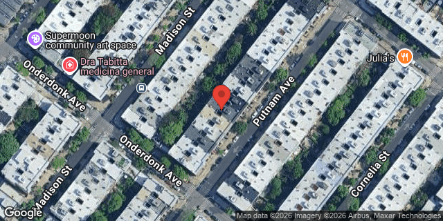 Aerial map of 1861 PUTNAM AVENUE, Queens