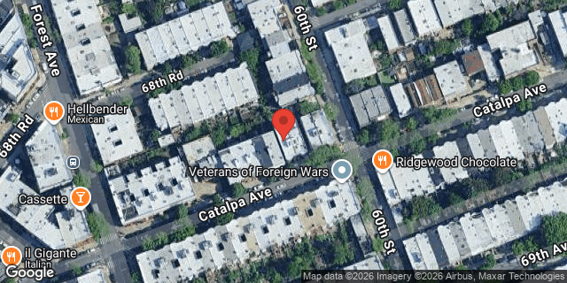 Aerial map of 59-29 CATALPA AVENUE, Queens