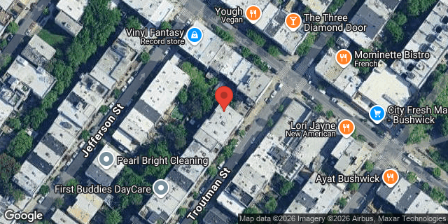 Aerial map of 247 TROUTMAN STREET, Brooklyn