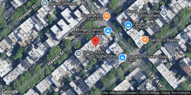 Aerial map of 162 HEWES STREET, Brooklyn