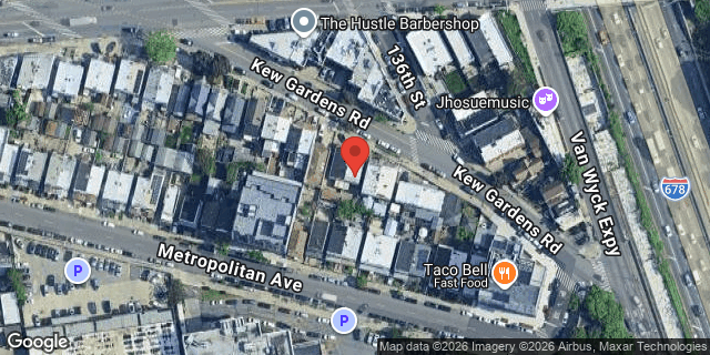 Aerial map of 135-38 KEW GARDENS ROAD, Queens
