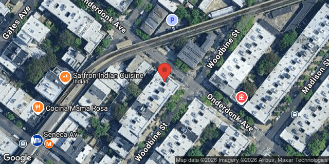Aerial map of 752 ONDERDONK AVENUE, Queens