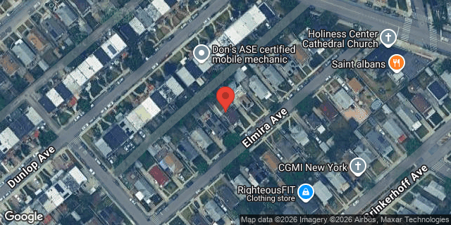 Aerial map of 186-25 ELMIRA AVENUE, Queens