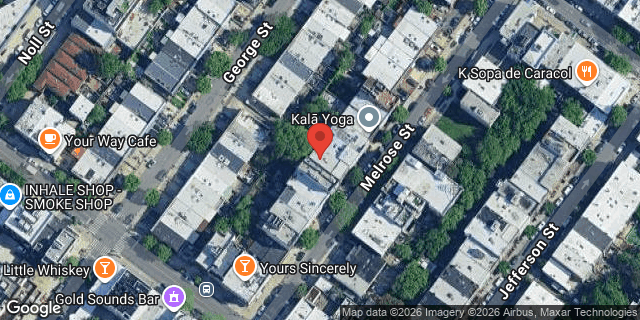 Aerial map of 323 MELROSE STREET, Brooklyn