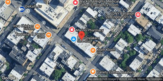 Aerial map of 173 WYCKOFF AVENUE, Brooklyn