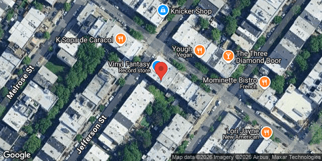 Aerial map of 198 KNICKERBOCKER AVENUE, Brooklyn