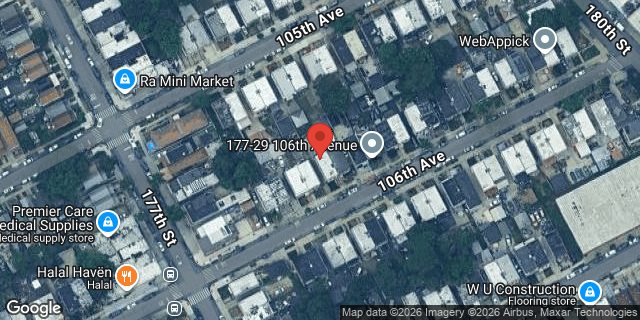 Aerial map of 177-21 106 AVENUE, Queens