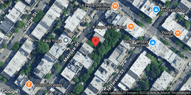 Aerial map of MELROSE STREET, Brooklyn