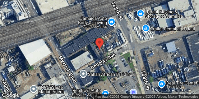 Aerial map of 166-15 DOUGLAS AVENUE, Queens