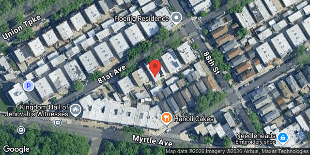 Aerial map of 87-40 81 AVENUE, Queens