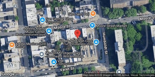 Aerial map of 102 MOORE STREET, Brooklyn