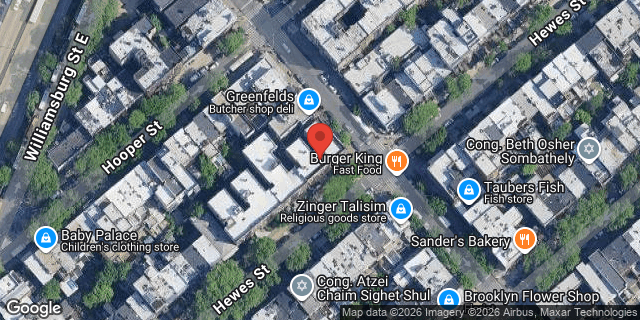 Aerial map of 175 HEWES STREET, Brooklyn