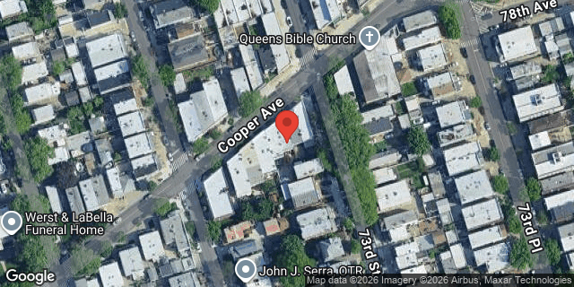 Aerial map of 72-46 COOPER AVENUE, Queens