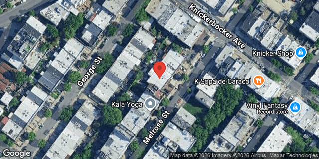 Aerial map of 345 MELROSE STREET, Brooklyn