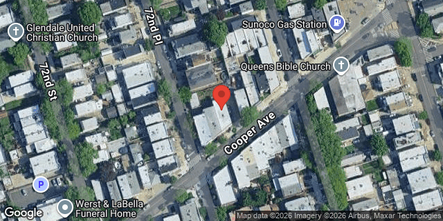 Aerial map of 72-33 COOPER AVENUE, Queens