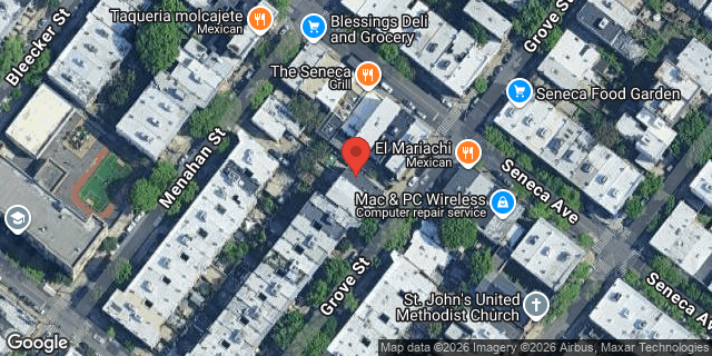 Aerial map of 1745 GROVE STREET, Queens