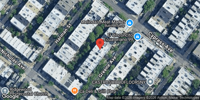 Aerial map of 1519 GREENE AVENUE, Brooklyn