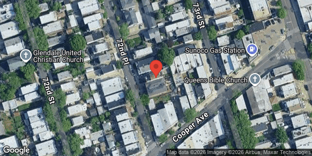 Aerial map of 71-39 72 PLACE, Queens