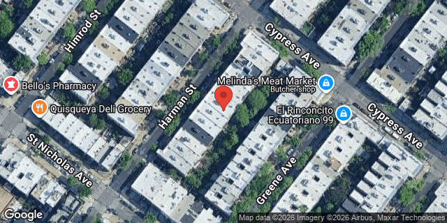 Aerial map of 476 HARMAN STREET, Brooklyn