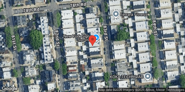 Aerial map of 78-48 83 STREET, Queens